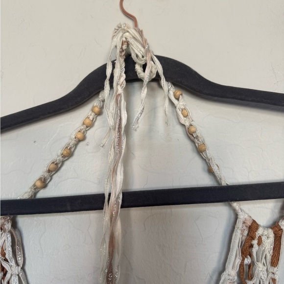 Free People Bali Coral Macrame Top size small New - Picture 8 of 11